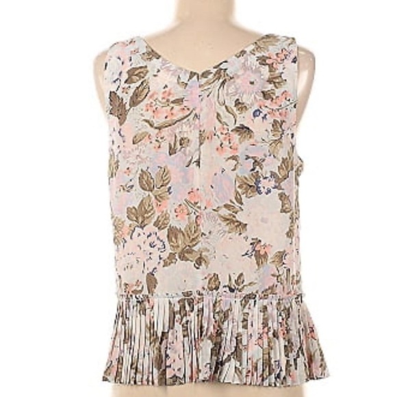 REBECCA TAYLOR Penelope Multicolor Floral Feminine Silk Top Romantic Summer - Picture 3 of 14